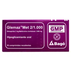 Glemaz 2/1.000 Glimepirida / Metformina
