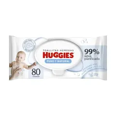 Huggies Wipes Puro & Natural (Recien Nacido) x Paquete (80)