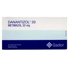 Danantizol 20 mg comprimido x Caja (30) Metimazol