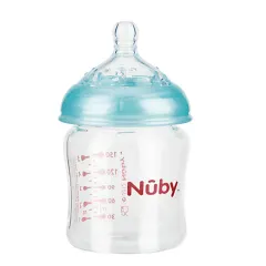 Nuby Biberon Vidrio C/Tetina Pezon 5 Oz Lc69040 x 1 Pieza