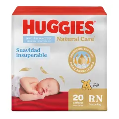 Huggies Pañales Natural Care Talla Rn Recien Nacido x Paq <20>