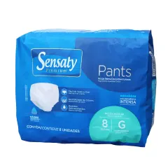 Sensaty Pañales Para Adulto Tipo Pants Talla Grande (g) x Paquete (8)