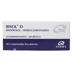 Bisol D 10 mg / 6.25 mg Bisoprolol /Hidroclorotiazida