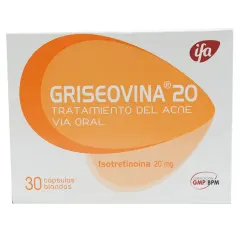 Griseovina 20 mg Isotretinoina