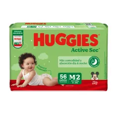 Huggies Pañales Active Sec Talla M x Paq (56)
