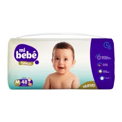 Mi Bebe Ultra Premium Pañales Talla M x Paq (48)