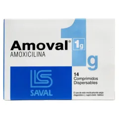 Amoval 1 g comp-D Amoxicilina
