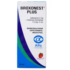 Broxonest Plus 2 mg / 7.5 mg Jarabe x 120 ml Salbutamol / Ambroxol