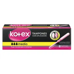 Kotex Tampones Dig. Medio x 8 Tampones Con Aplicador