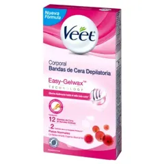 Veet Easy Gel Bandas De Cera Depilatoria Piel Normal x Caja (12)