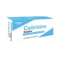 Cetirizina 10 mg Suiphar GOI