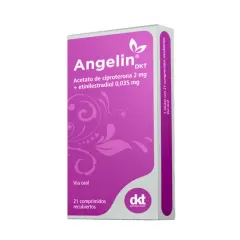 Angelin Dkt 2 mg / 0.035 mg comprimido x Caja (21) Ciproterona / Etinilestradiol