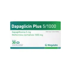 Dapaglicin Plus 5 / 1000 mg Dapagliflozina / Metformina