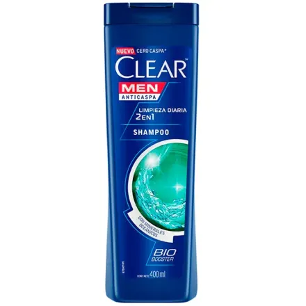 Clear Men 2 En 1 Limpieza Diaria (Shampoo) x 400 ml
