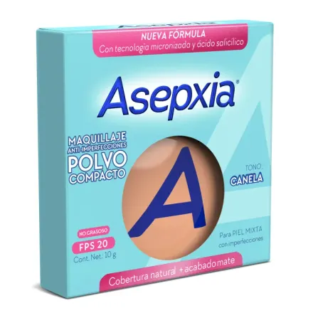 Asepxia Maquillaje Polvo Compacto Canela x 10 g