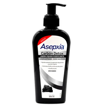 Asepxia Jabon Liquido Carbon x 200 ml