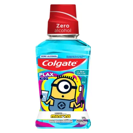 Colgate Enjague Bucal Plax Kids Zero Alcohol Minion x 250 ml