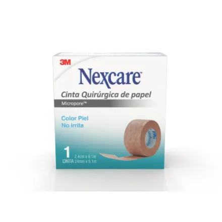 Micropore Nexcare (Piel) Mediano 2.4 Cm x 9.1 M
