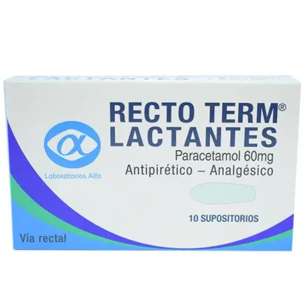Recto Term Lactantes 60 mg Supositorios Paracetamol