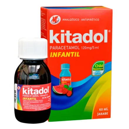Kitadol 120 mg / 5 ml Jarabe x 60 ml Paracetamol