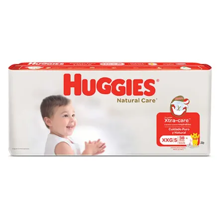 Huggies Pañales Natural Care Talla Xxg x Paquete (38)