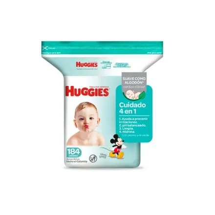Huggies Toallitas Humedas One & Done (Cuidado 4 En 1) x Paquete (184)