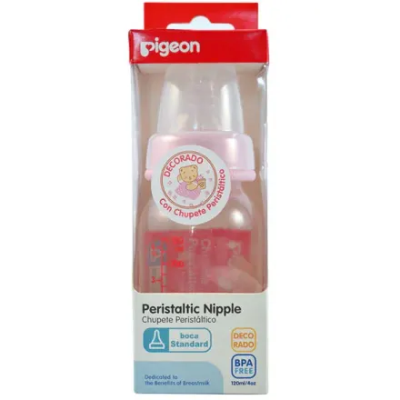 Pigeon Biberon Flexible Oso Rosa x 120 ml