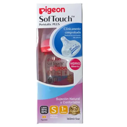 Pigeon Biberon Vidrio Softouch B/A x 160 ml