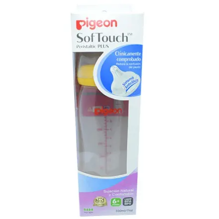 Pigeon Biberon Softouch Naranja x 330 ml / 11 Oz