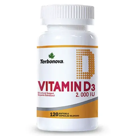 Vitamina D3 2000 ui capsula Terbonova x Frasco (120)