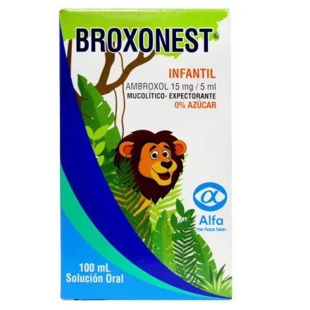 Broxonest Infantil 15 mg / 5 ml Suspension x 100 ml Ambroxol