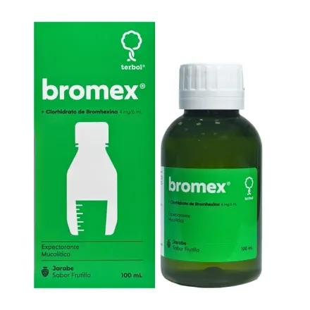 Bromex 4 mg / 5ml Jarabe x 100 ml Bromhexina