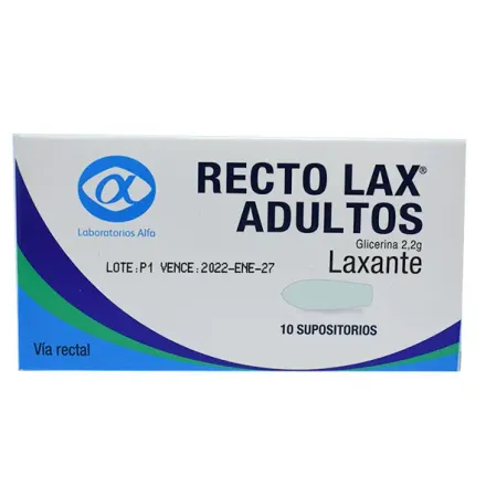 Recto Lax Adultos Supositorio De Glicerina