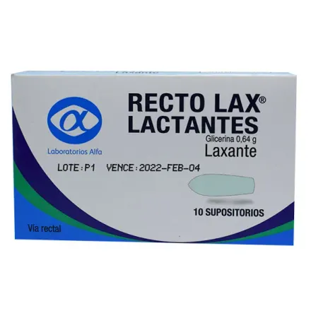 Recto Lax Lactantes Supositorios De Glicerina