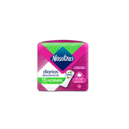 Nosotras Diarios Desodorante x 15 Protectores