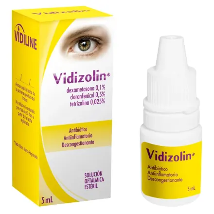 Vidizolin (Sol. Oft.) x 5 ml Dexametasona / Cloranfenicol / Tetrizolina