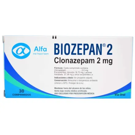 Biozepan 2 mg Clonazepam Psico