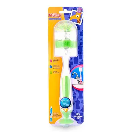 Nuby Escobilla Esponja Con Ventosa Para Biberon Y Tetina Lc5542 x 1 Pieza