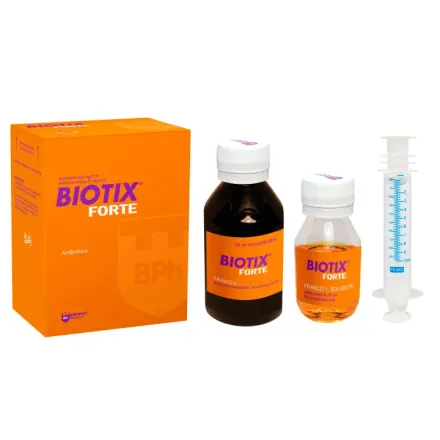 Biotix Forte 800 mg - 57 mg / 5 ml Suspension x 80 ml Amoxicilina / Acido Clavulanico