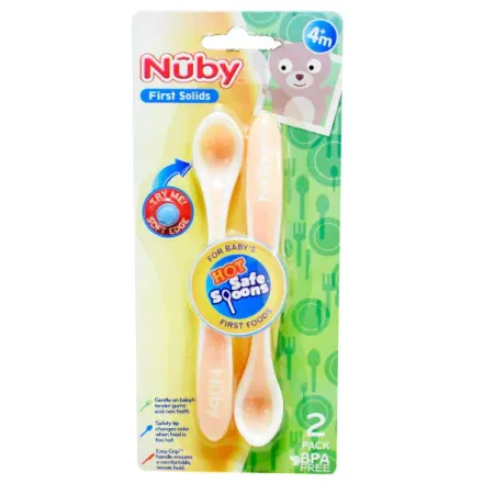 Nuby Set 2 Cucharas C/Sensor De Temperatura Lc5277 x 1 Pieza