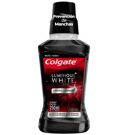 Colgate Enjuague Bucal Luminous White Carbon x 250 ml