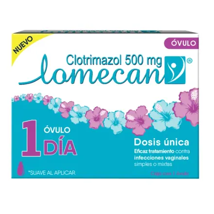 Lomecan 500 mg x 1 Ovulo Clotrimazol