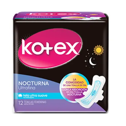 Kotex Nocturna Ultrafina x 12 Toallas