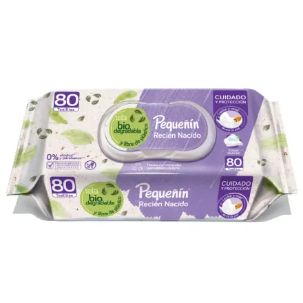 Pequeñin Toallitas Humedas Recien Nacido x 80 Toallitas
