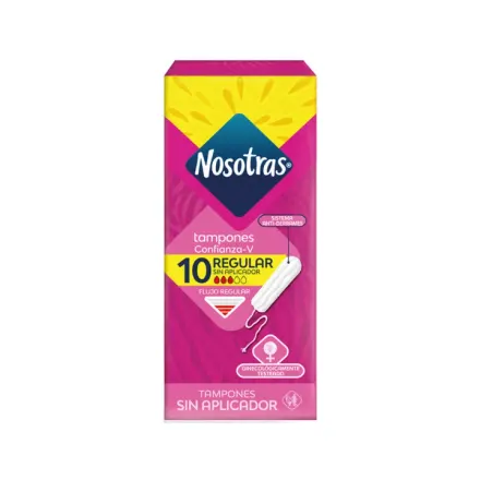 Nosotras Tampones Confianza V S/Aplicador x Caja (10)