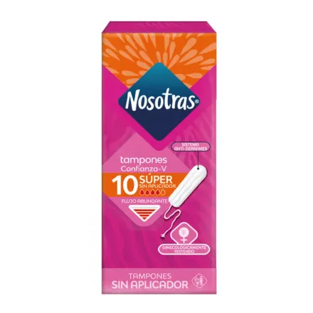 Nosotras Tampones Confianza V Super S/Aplicador x Caja (10)