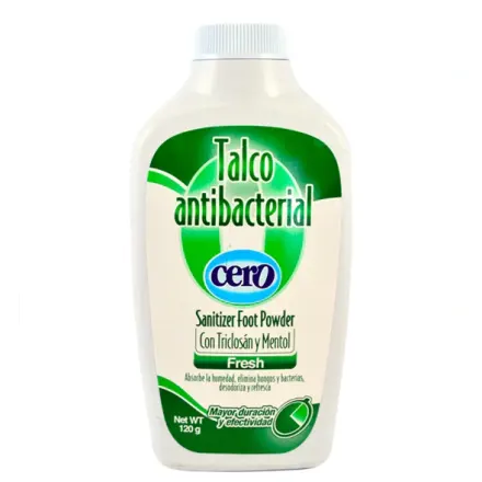 Cero Talco Antibacterial Fresh x 120 g
