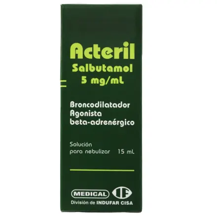 Acteril 5 mg /ml Solucion Para Nebulizar x 15 ml Salbutamol