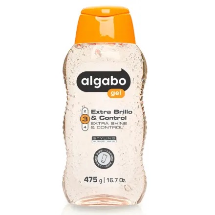 Algabo Gel Para Cabello Extra Brillo Y Control x 475 g