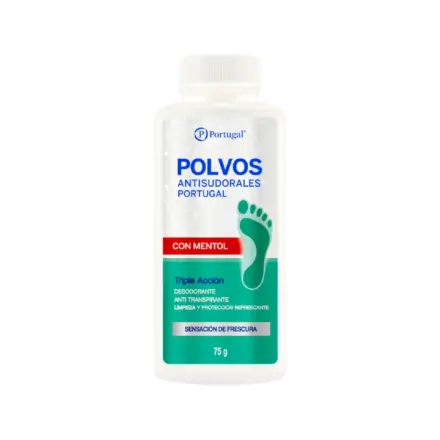 Polvos Antisudoralees Portugal Con Mentol Talco x 75 g